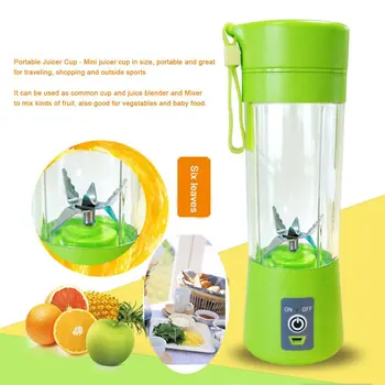 

Mini Portable USB Electric Fruit Juicer Cup Rechargeable 400ml Smoothie Maker Blender Fruit Squeezers Reamers Bottle