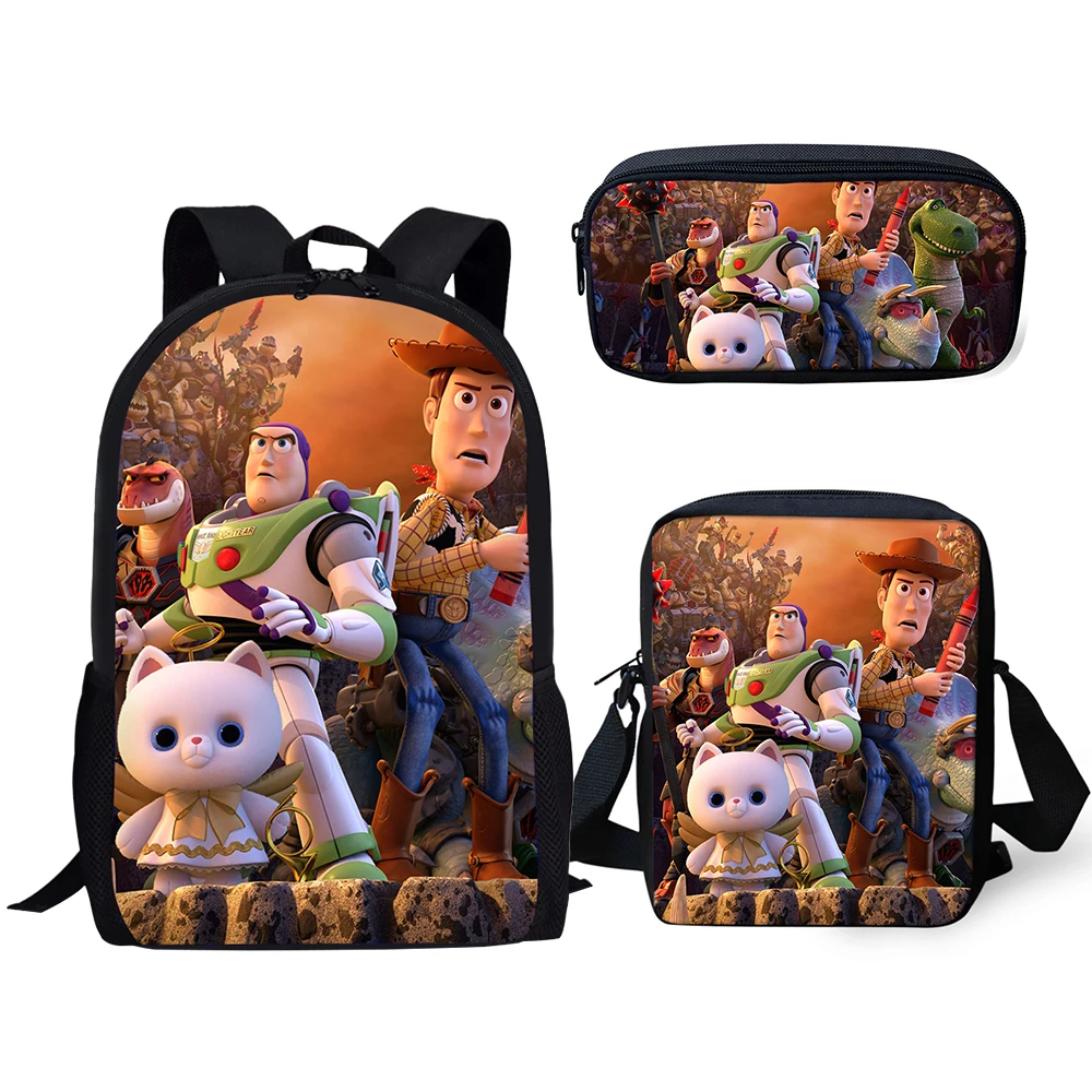 

HaoYun Children's Backpack Toy Story Pattern Students School Bags Cartoon Annime 3PC/Set Teenagers Book-Bags Mochila Rucksack