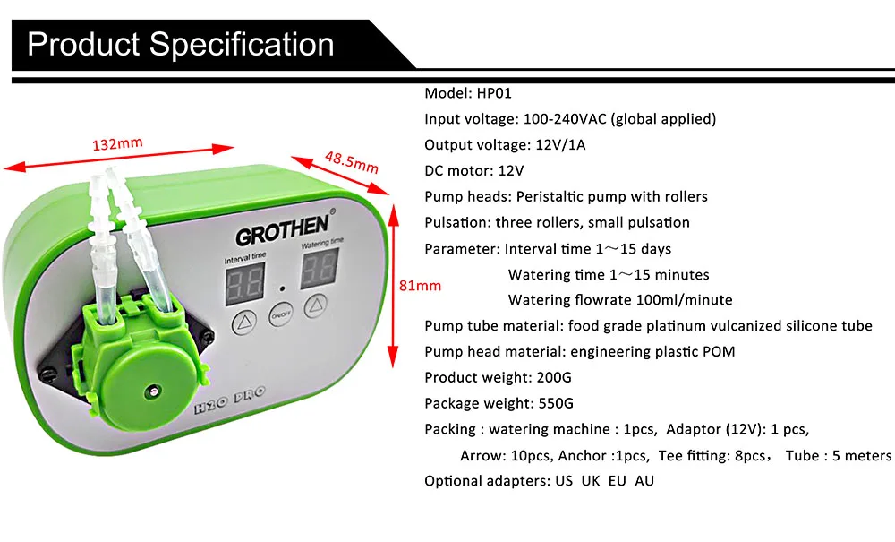 G828HP01基本参数（英文）
