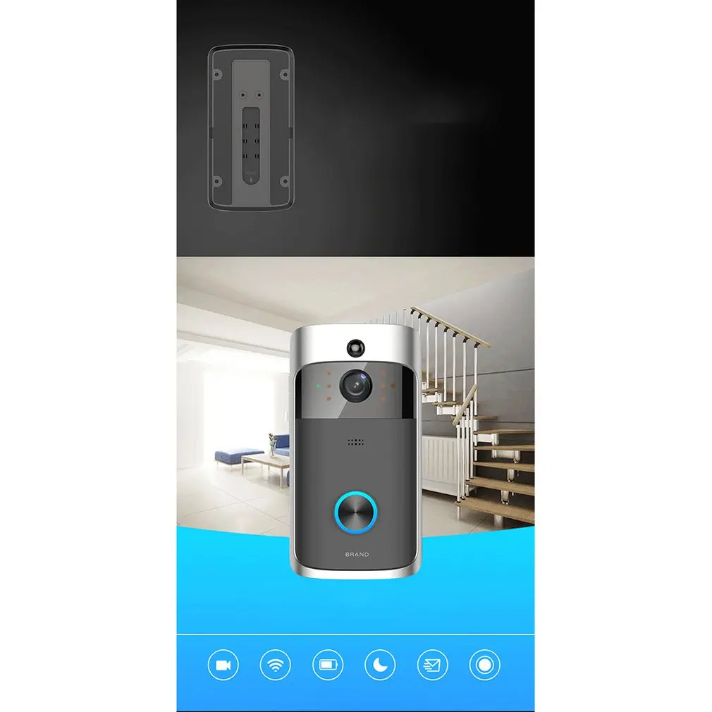 Видео дверной звонок умная Беспроводная Защита сети Wi-Fi дверной Звонок электронный дверной звонок камера Инфракрасный удаленный Запись
