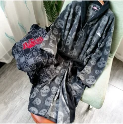 Polar Fleece Homewear Pajamas Nightgown Bathrobe Parent-child  designer robe for men