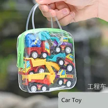 6 uds juguete de modelo de coche de juguete extraíble vehículo móvil camión de bomberos modelo Taxi niños Mini coches niño juguetes de regalo juguetes Diecast para niños