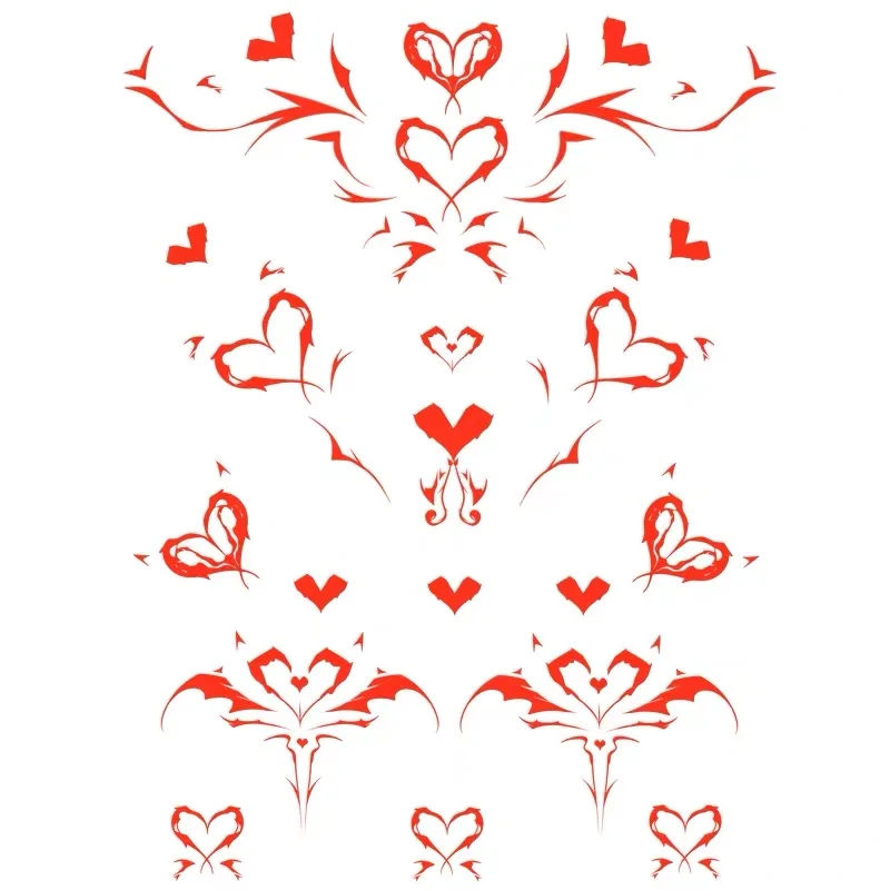 More love (red) Крылья ангела, любовь, дьявол, сексуальная временная татуировка, татуировки для тела, наклейки для мужчин и женщин, Аниме Коллекция, костюмы, эротические аксессуары - Color: More love (red)