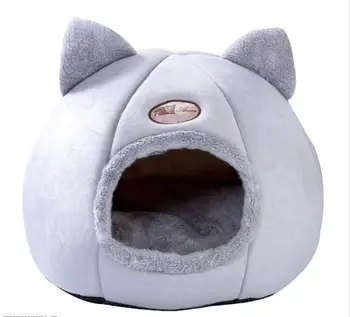 

Dogs Cats Nest With Removable And Washable Cushion Pet Puppies House Bed Warm Short Plush Nest For Winter