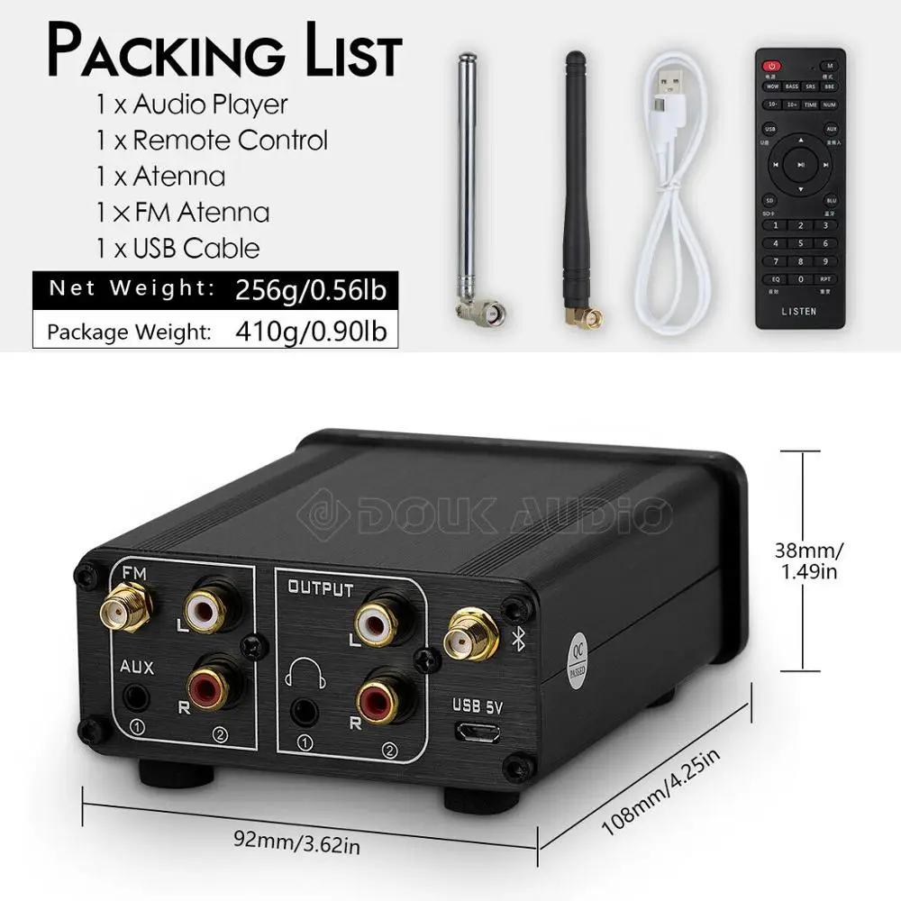 Nobsound HiFi Bluetooth 5.0 Receiver DAC Stereo