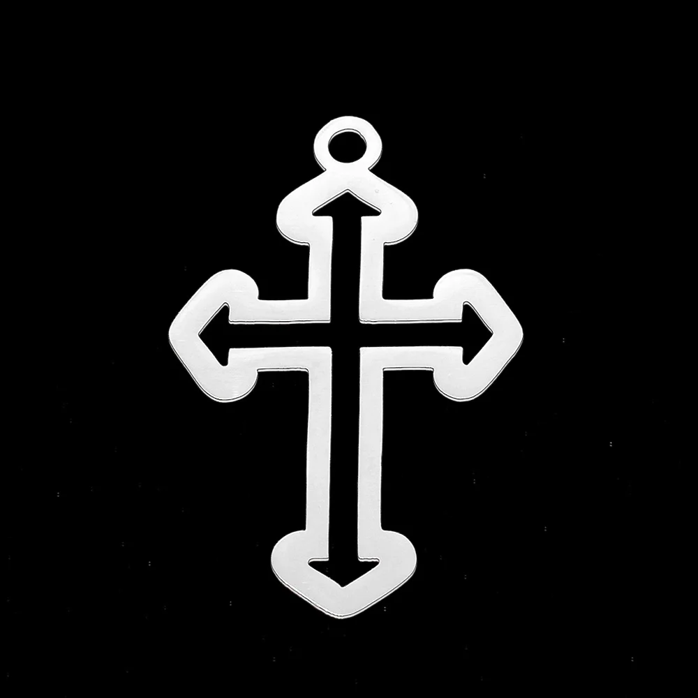 5pcs/lot 100% Stainless Steel 30mm Cross DIY Earring Pendant Charm Wholesale Factory Prices Never Fade Finding Supplies | Украшения и