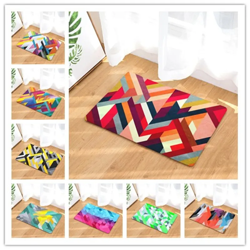 

Geometric floor mat Non Slip Shower Mat Bathroom Carpet Bath Mat Rugs Home Decoration Floor Mat Kitchen Mat