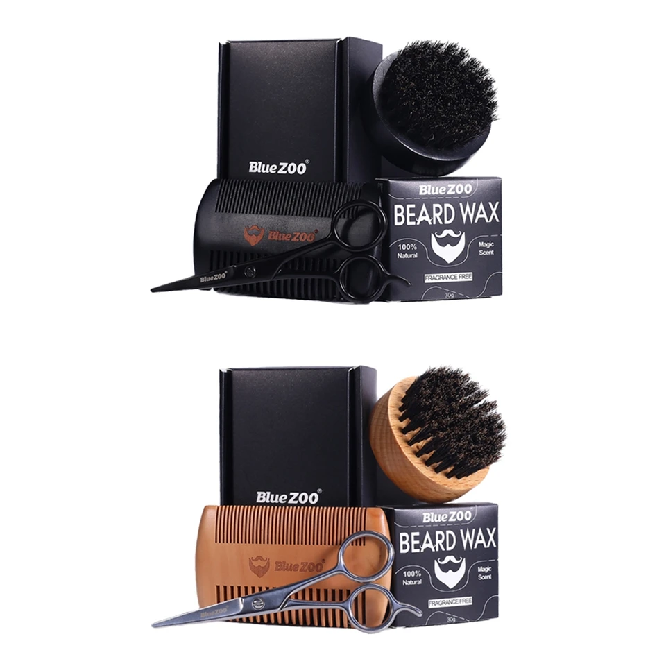 mustache wax and comb kit