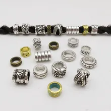 10 шт./упак. серебро/бронза небольших металлических viking, подвязанные лентой, с объемной волной, бороды, дредлоки, для увеличения объема, бусины кольца трубки для Средства для укладки волос