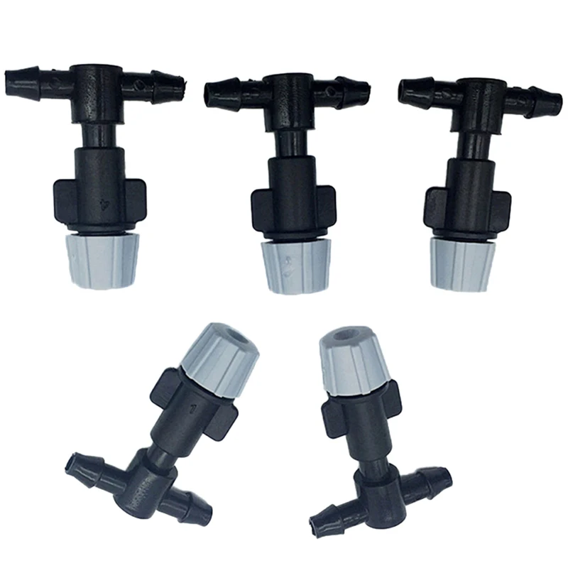 Gray Garden Fog Nozzle Pressure Sprayer Drip Irrigation with 4/7Mm Tees Connector Watering Sprinklers Mist 200 Pcs | Дом и сад