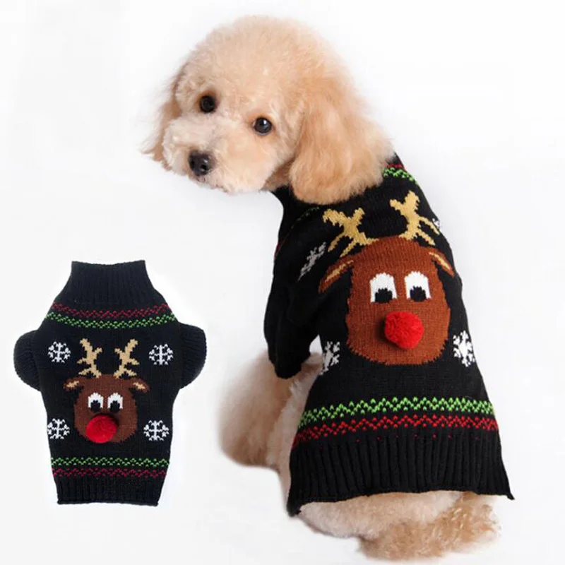 15 видов стилей Одежда для собак Зимний свитер с лосем Щенок Чихуахуа Кошка маленькая уродливая собака Рождественский свитер Одежда для животных XXS-XXL