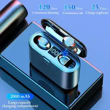 F9 2 in 1 Sound TWS Wireless Earphones Bluetooth Earphone 5.0 LED Waterproof Handsfree Headset Sports Headphones With Microphone