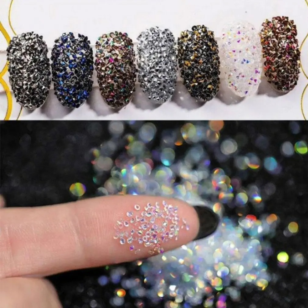 

Diy Jewelry Accessories 1.2mm Double Point Nail Micro Drill Nail Crystals Gems Rhinestones for Nails Nail Art Decorations