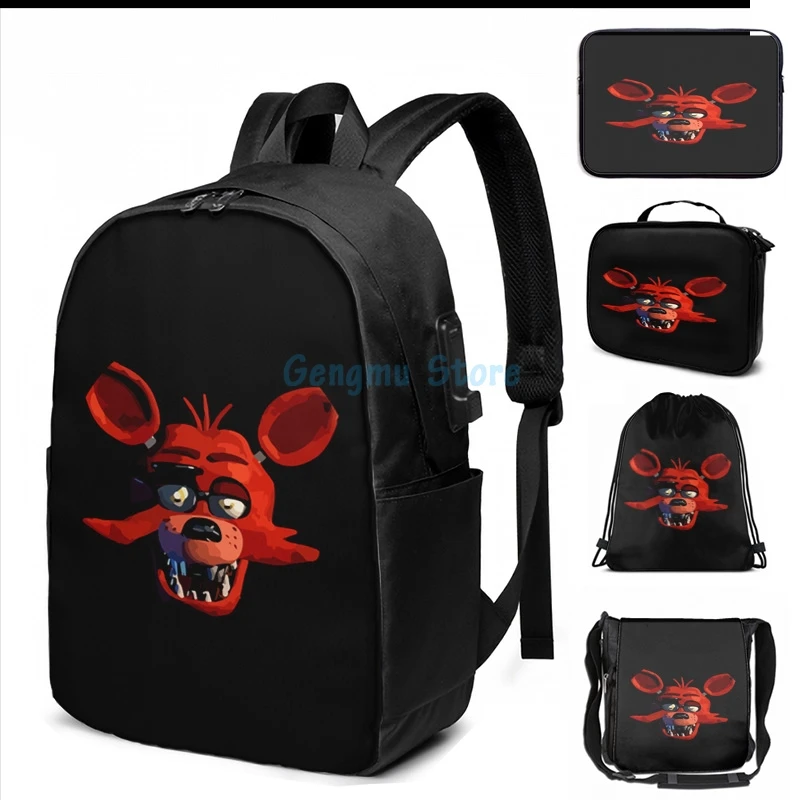 Забавный рюкзак с графическим принтом Foxy [FNAF] для мужчин и женщин школьные ранцы