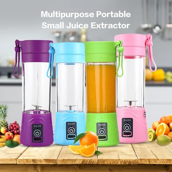 

380ml Portable Juicer Electric USB Rechargeable Smoothie Blender Machine Mixer Mini Juice Cup Maker fast Blenders food processor