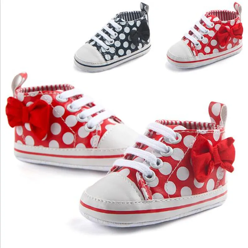 2021 New Baby PU Shoes Lovely Bowknot Infants Casual First Walkers Soft