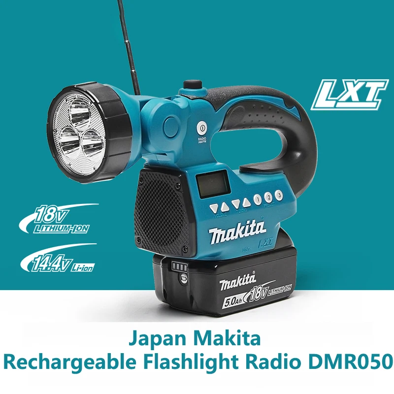 No Batteries Included Makita DMR050 18 V/14.4 V Liion Torch Radio