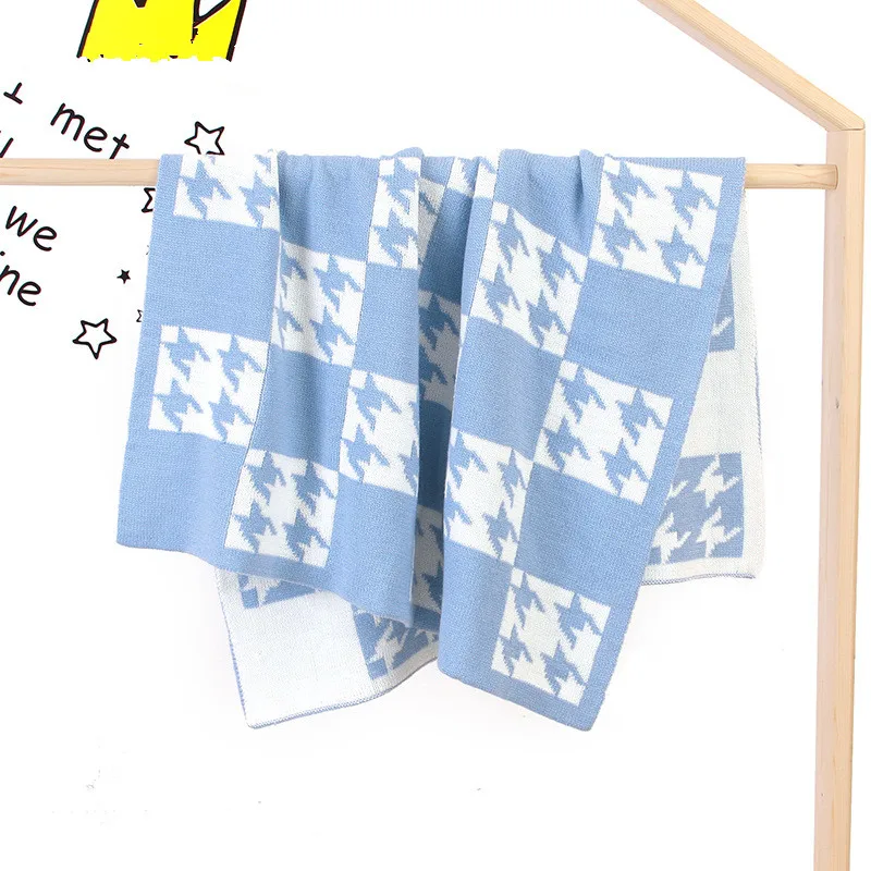 100*80CM Baby Blankets Knitted Newborn Swaddle Wrap Blanket Sleep Sack For Stroller Bedding Covers Infantil Bebes Quilts