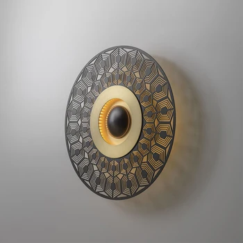 

Jmzm Modern Hollow LED Wall Lamp Nordic Staircase Background Wall Hotel Villa Aisle Corridor Carved Decorative Wall Lamp