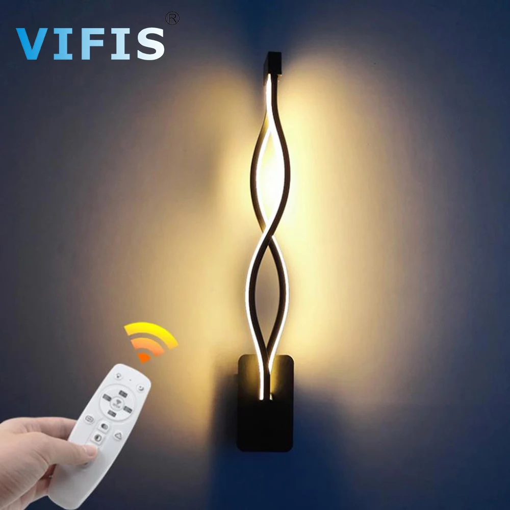 

3 Color 16W 21W LED Wall Lamp Bedroom Wall Light Fixture Bedside Living Room Home Hallway Wall Sconce with 2.4G Remote Control