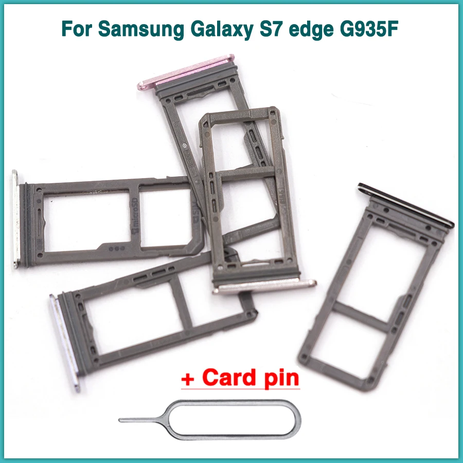 

SIM Card Tray Slot Holder For Samsung Galaxy S7 edge S7edge G935 G935F G935A Single / Dual Sim Card SIM Card Tray Slot Holder