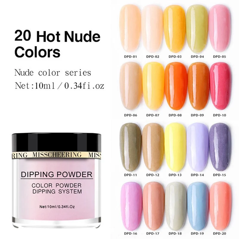

10ml Nail Dipping Powders shimmer Gradient nude color Pigment Dust DIY Manicure Nail Decoration Accessories Design