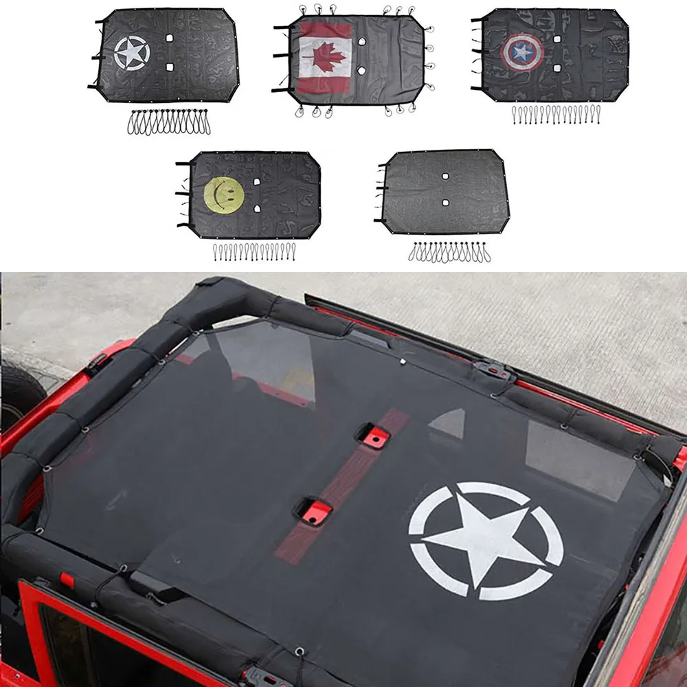 4 двери автомобиля Передняя крыша сетка Бикини Топ солнцезащитный козырек УФ