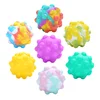 2022 Pop Anti-Stress Ball Push Bubble Fidget Toys Squeeze 3D Silicone Ball Relief Stress Kawaii Toys For Children Kid Adults 1