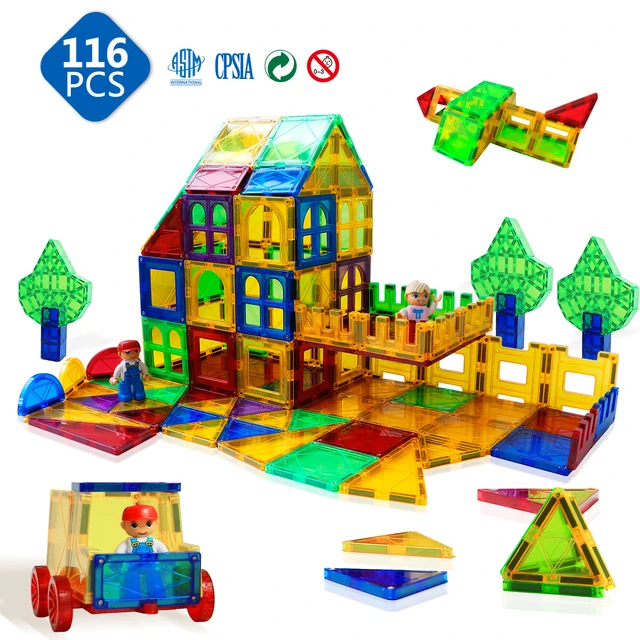 Magnetic Blocks Educational Toy  Tiles Magnetic Building Blocks - Magnet  Toys Kids - Aliexpress