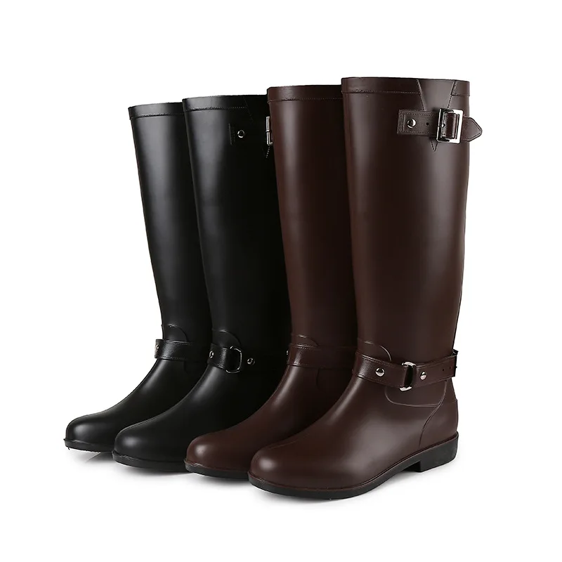 

Spring And Autumn Rain Boots Women's South Korea Adult Large Size Medeum Hight Martin Hose Rain Boots Waterproof Shoes Anti-slip