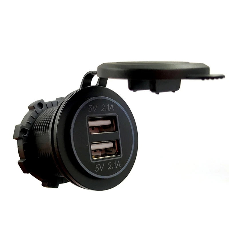 12 В/24 В двойной USB 2.1A автомобильное зарядное устройство адаптер питания для iPhone iPad Мобильный телефон gps 37MC