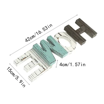 

Rustic Wood HOME Decorative Sign Free Standing Decorative Wooden Cutout Letters Multicolor hs hs