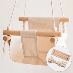 1 ensemble de balançoire en toile pour bébé, chaise à bascule suspendue, hamac, sécurité bébé, extérieur, intérieur, jouet à bascule en bois 