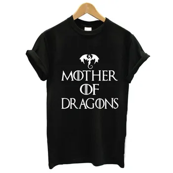 

Mother of Dragons Letter Print T Shirt Women Short Sleeve O Neck Loose Tshirt 2020 Summer Women Tee Shirt Tops Camisetas Mujer