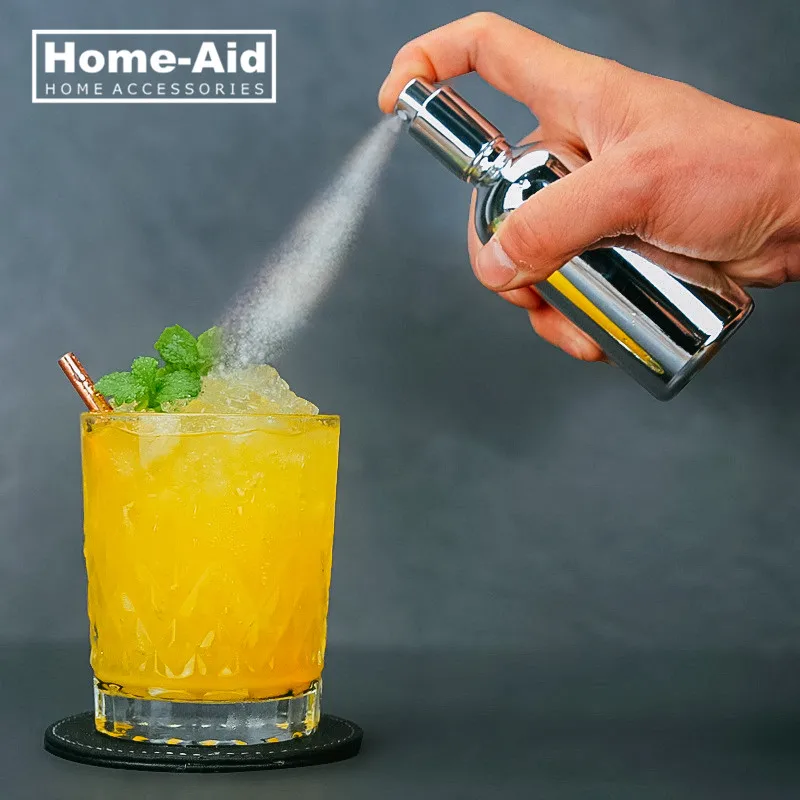 Silver & Golden Plated Glass Bitters Spray & Flame Cocktail Spray