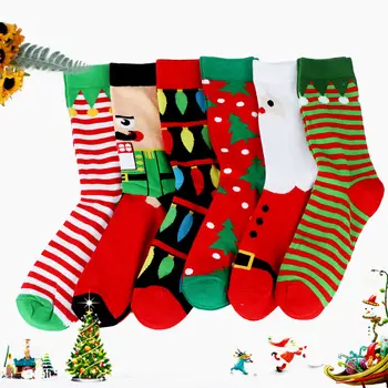 

Men Christmas Cotton Sock Fashion Casual Personality Cartoon Comfortable Stripe Short Socks