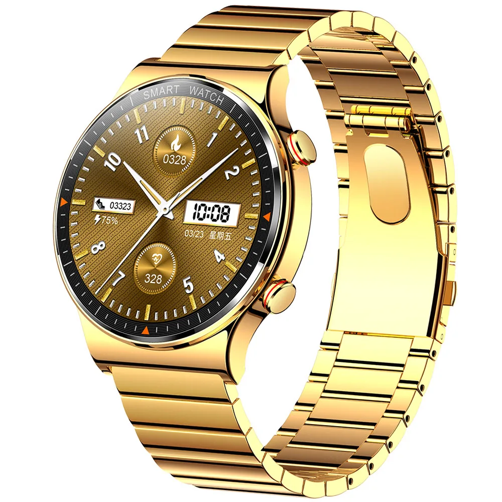 2021 New 454*454 AMOLED screen Smart Watch Men Bluetooth Call IP68 Waterproof music player link Bluetooth headset Smartwatch Men 
