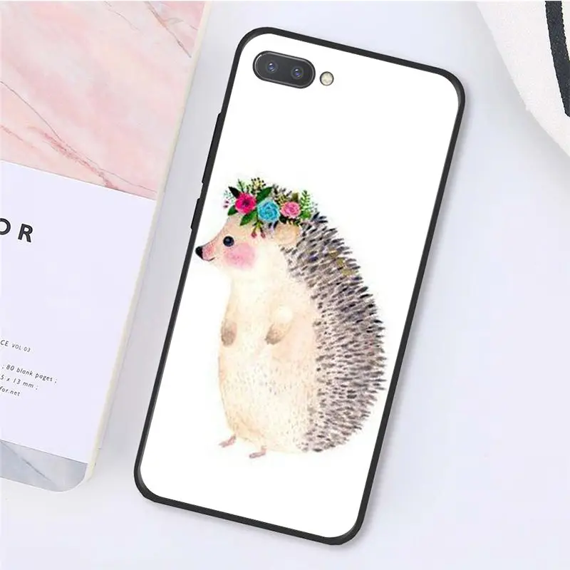 Cute Animal Hedgehog Cattle Fox Deer Flower