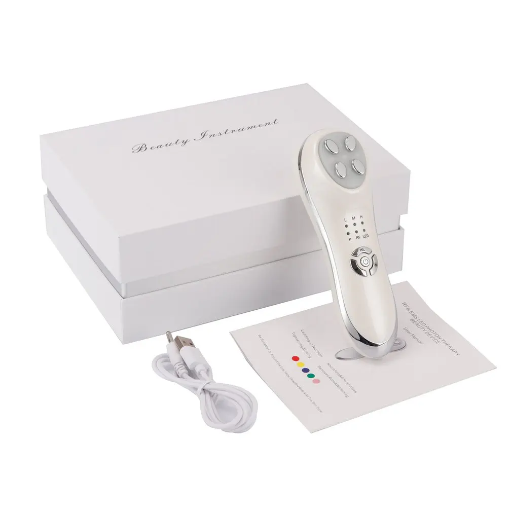 

Five In One Facial Massager Electroporation Radio Frequency Machine LED Photon Face Tool Skin Care Massager