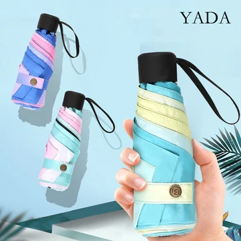 

YADA 6K High Quality Mini Pocket Gradient Umbrellas Parasol Folding Men Umbrellas Rain For Women UV Windproof Umbrella YS200184