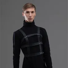 Фетиш для мужчин ремни на грудь Готический кожаный корпус клетка бондаж Топы гей ремни вечерние Rave костюмы для БДСМ бондаж гей