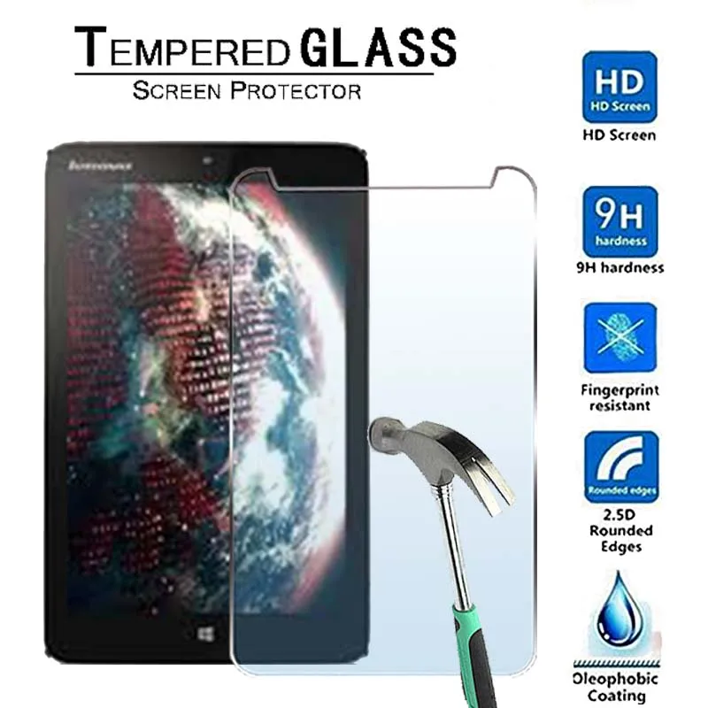 

For Lenovo Miix 2 8.0"-Premium Tablet 9H Tempered Glass Screen Protector Film Protector Guard Cover