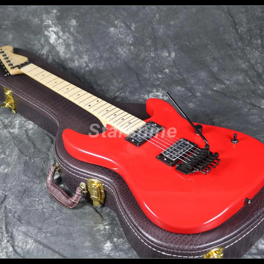 

2019 Hot Sell Chav Electric Guitar Z-WW1 FR Bridge Red Color Maple Neck Standard Size