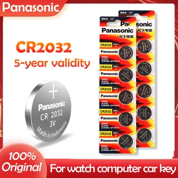 PANASONIC-batería de litio CR2032 CR 2032 3V para reloj, calculadora, juguetes con Control remoto, botón de monedas, 10 Uds.