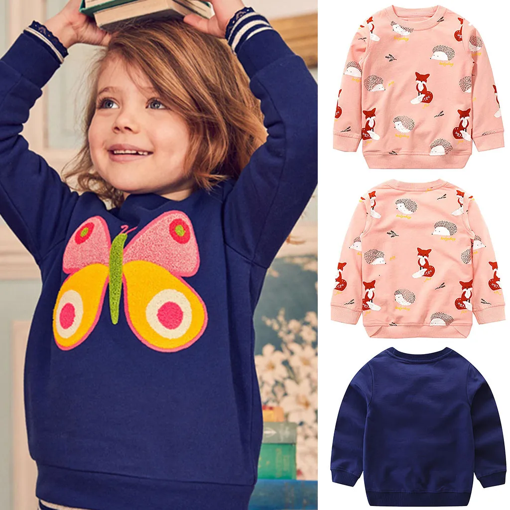 Милые детские свитшоты для маленьких мальчиков и девочек; модные топы с длинными рукавами и рисунком лисы и бантом; толстовка с капюшоном; осенняя одежда для детей