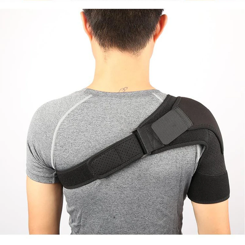 

Adjustable Left/Right Shoulder Support Bandage Protector Brace Joint Pain Injury Shoulder Strap Tennis Sport Training Equipment