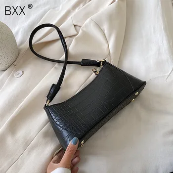 

[BXX] Stone Pattern Solid Color PU Leather Crossbody Shoulder Bags For Women 2020 Spring Handbags Lady Cross Body Bag HM239