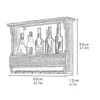 Wooden Wall Mounted Wine Glass Holder Wine Bottle Storage Rack Storage Stand Home Organizer Kitchen Shelf - Light Color 5