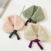 Новинка года; детский однотонный шарф; модный шарф в Корейском стиле с кольцом для мальчиков и девочек; 43