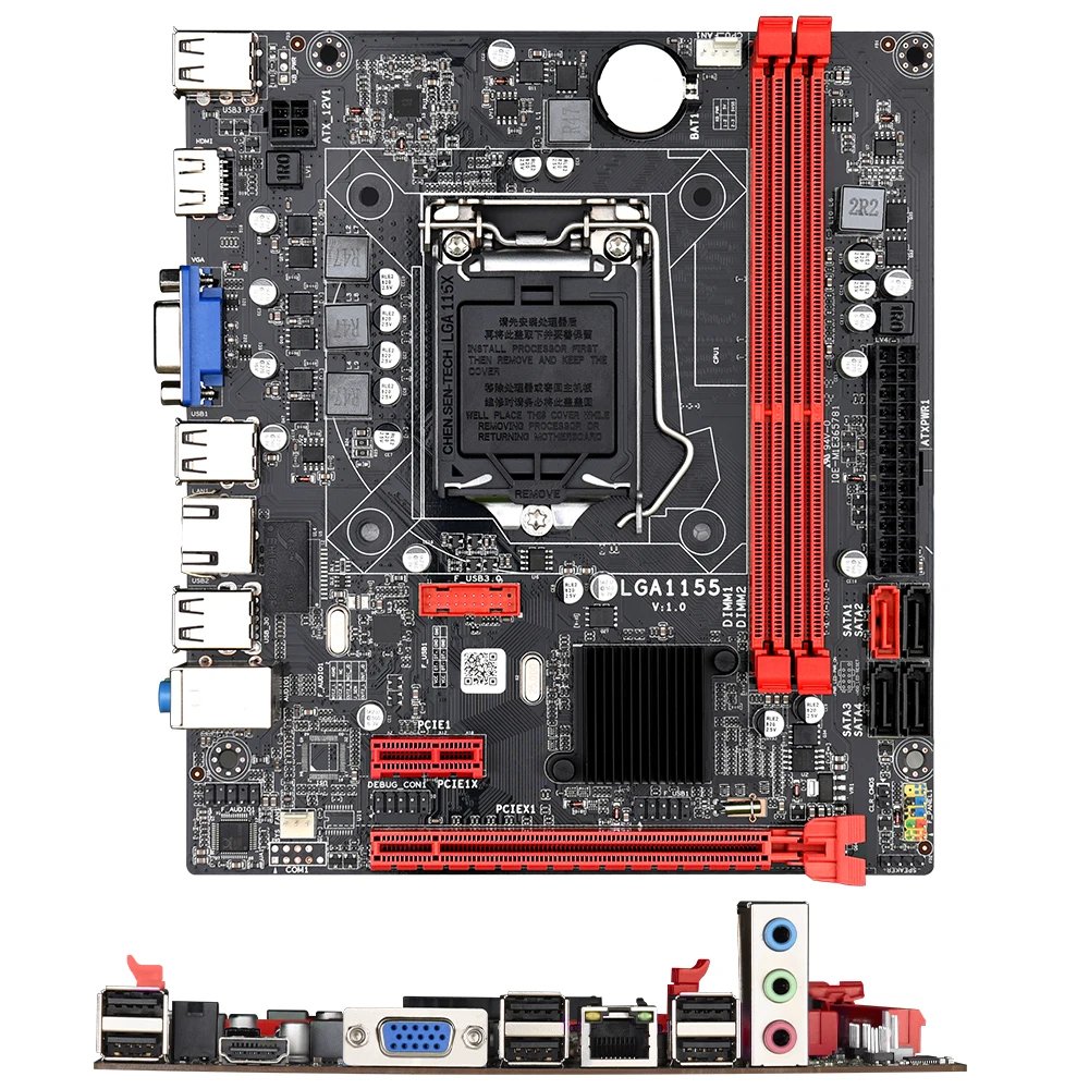 Материнская плата placa mae 1155 ddr3 B75 материнская LGA DDR3 ОЗУ для Intel I3 I5 I7 ЦП Xeon USB 3 0 SATA